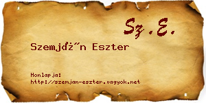 Szemján Eszter névjegykártya
